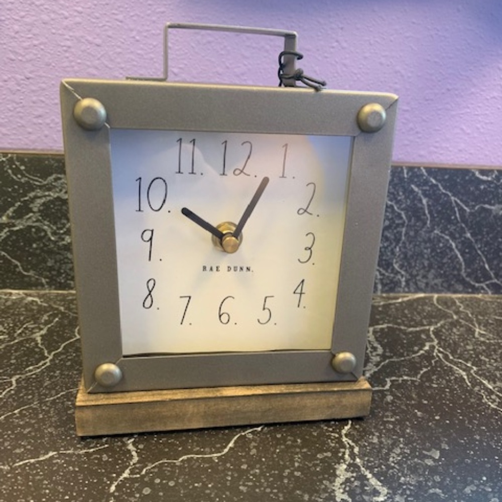 Rae Dunn square clock